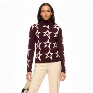 Perfect Moment Burgundy Star Sweater S